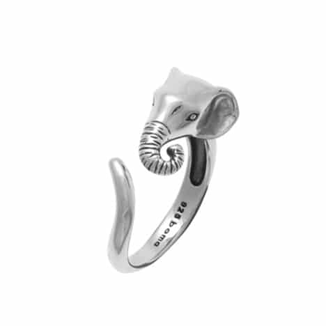 Sterling Silver Ring with Elephant by Boma