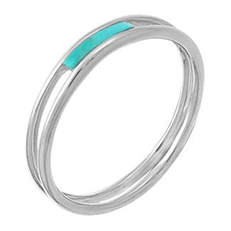 Sterling Silver Slim Turquoise Ring by Boma