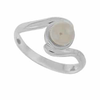 Sterling Silver 7mm Freshwater Pearl Ring by Boma