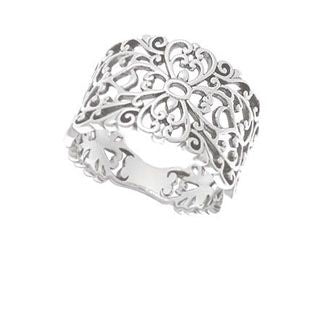 Sterling Silver Oxidized Filligree Ring by Boma