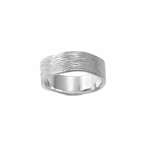 Sterling Silver Wavy Textured Band by Boma