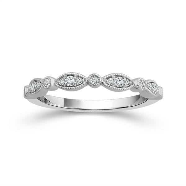 14K White Gold Forever Wedding Day Ring by IDD