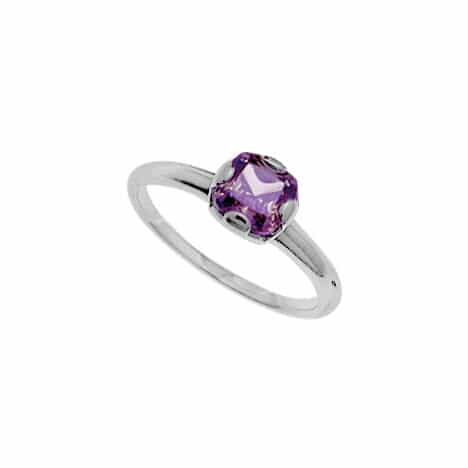 Sterling Silver Ring with Amethyst by Boma