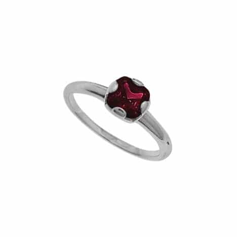 Sterling Silver Ring with Garnet by Boma