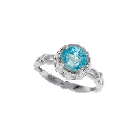 Sterling Silver Blue Topaz Ring by Boma