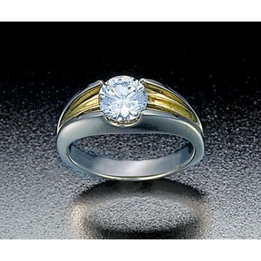 14K Yellow and White Gold Diamond Ring by John Bagley