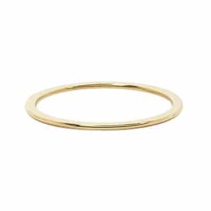 14K Yellow Gold Plain Flat .08 mm Band by Carla & Nancy B.