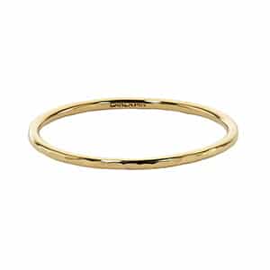 14K Gold Hammered .08mm Band by Carla & Nancy B.