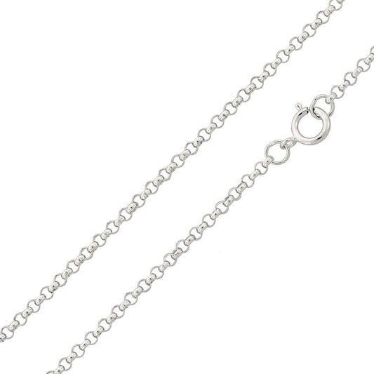 Sterling Silver 1.95mm Round Diamond Cut Rolo Chain