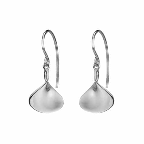 Sterling Silver Curvy Dangle Earrings by The Little Jewel