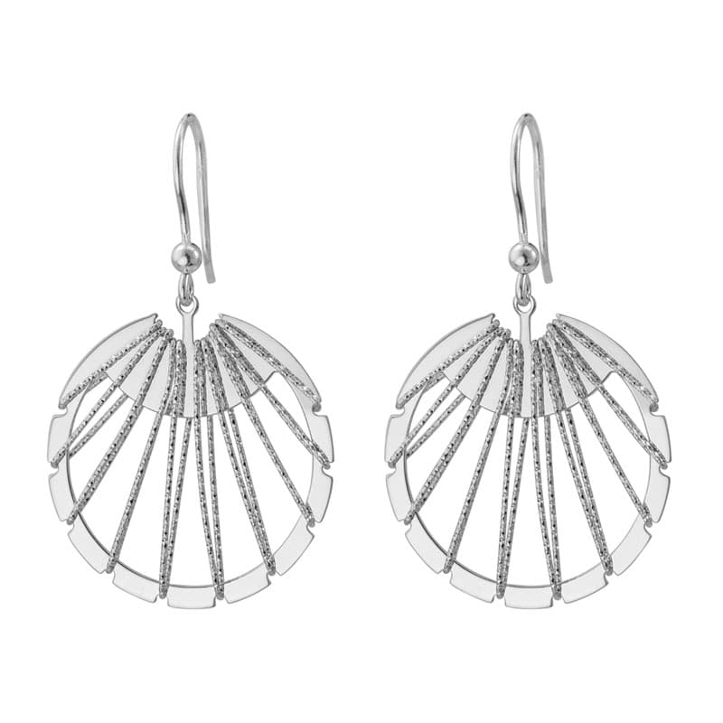 Sterling Silver and Rhodium Wire Cage Dangle Earrings by The Little Jewel