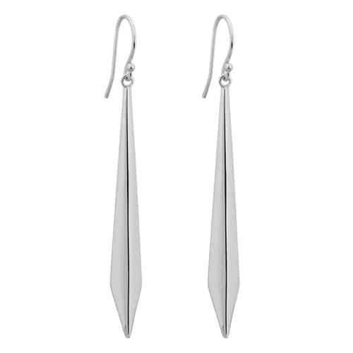 Sterling Silver Pillar Dangle Earrings by The Little Jewel