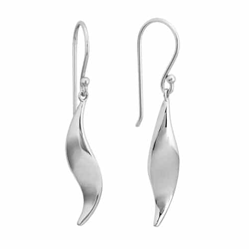 Sterling Silver and Rhodium Streamer Dangle Earrings by The Little Jewel