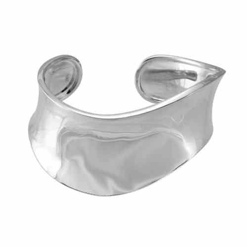 Sterling Silver Cuff Wave Bracelet by The Little Jewel