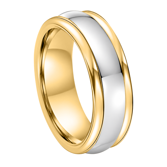 18K Bicolored Gold Women's Band