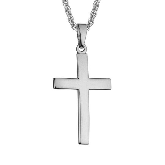 Sterling Silver Contoured Cross by The Little Jewel