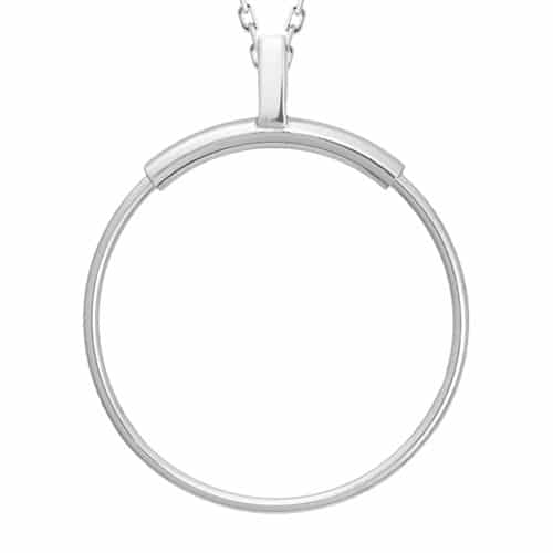 Sterling Silver and Rhodium Rotating Ring Pendant and Necklace by The Little Jewel