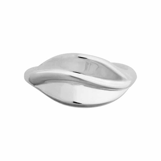 Sterling Silver Wavy Leaf Ring by The Little Jewel