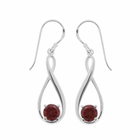 2024 Coleus Garnet Earrings in Sterling Silver