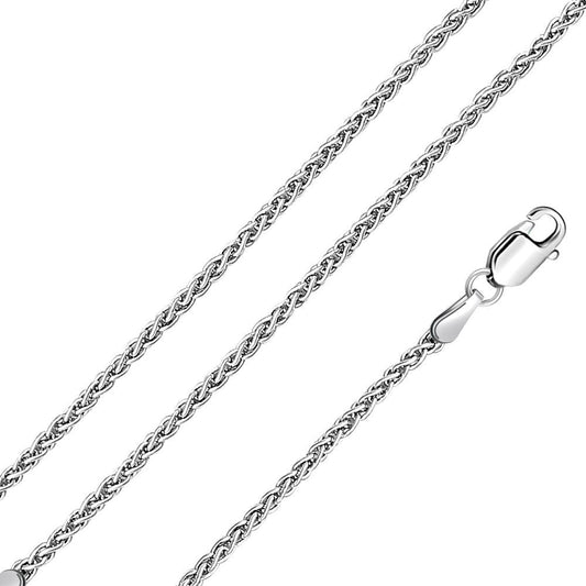 Sterling Silver 2.5mm Wheat Link Chain