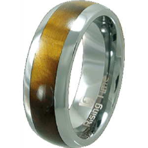 Tungsten Tiger Eye Ring by Rising Time