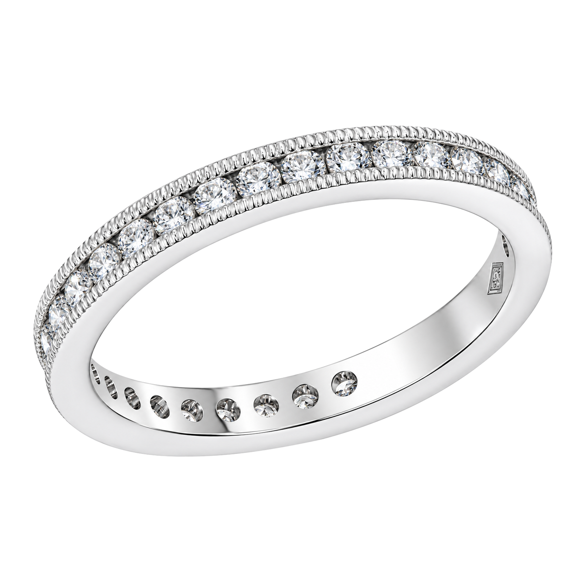 14K White Gold Diamond Eternity Band