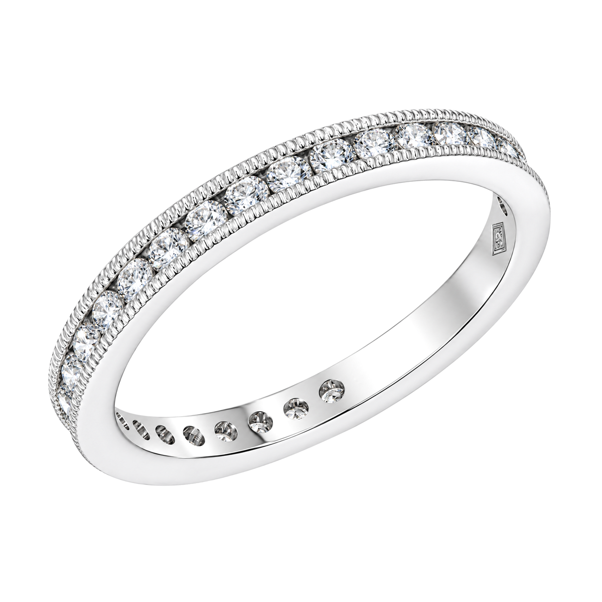 14K White Gold Diamond Eternity Band