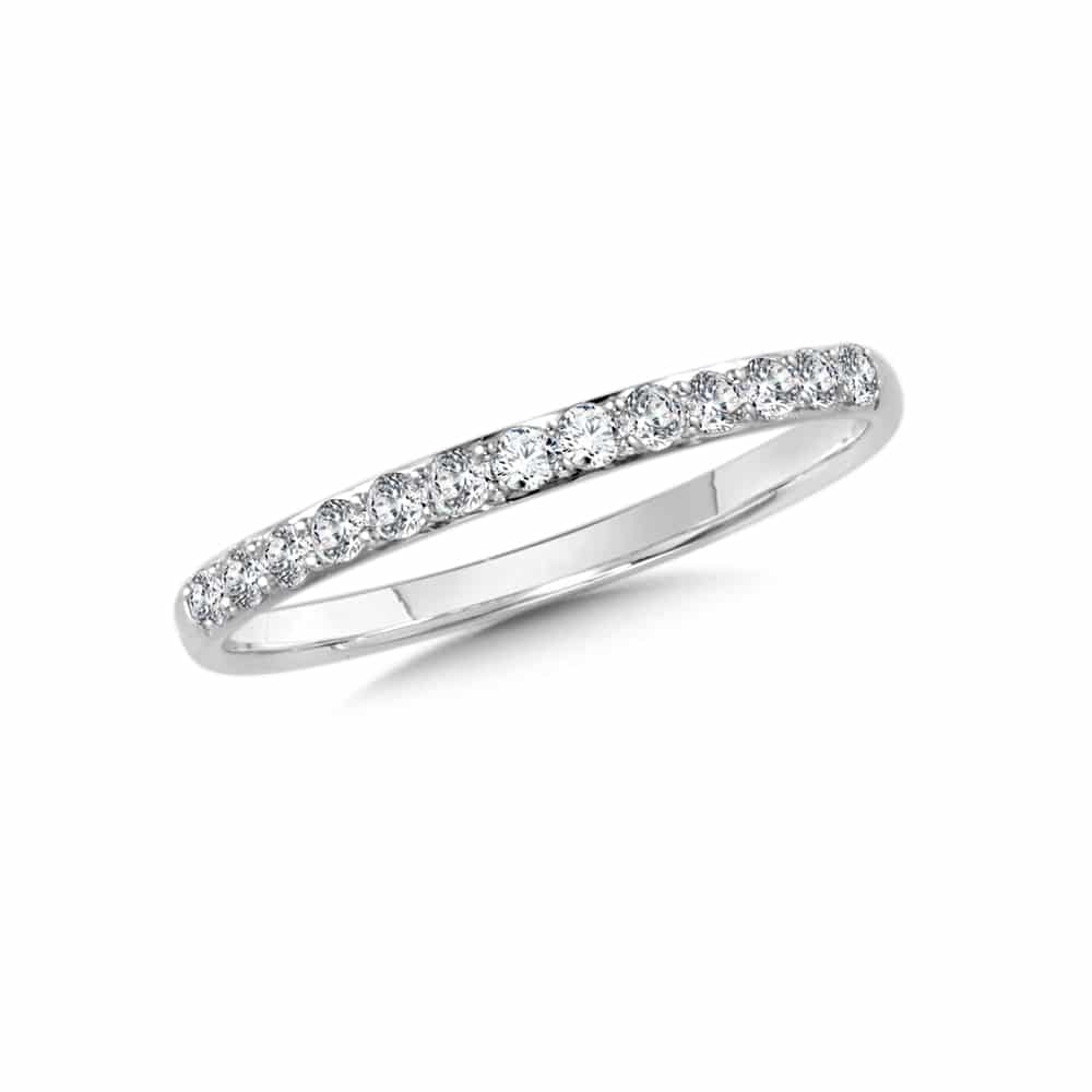 14K White Gold Prong Set Diamond Ring by SDC Creations