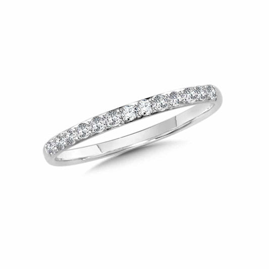 14K White Gold Prong Set Diamond Ring by SDC Creations