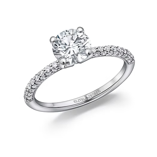 18K Yellow Gold 1 Carat Diamond Engagement Ring