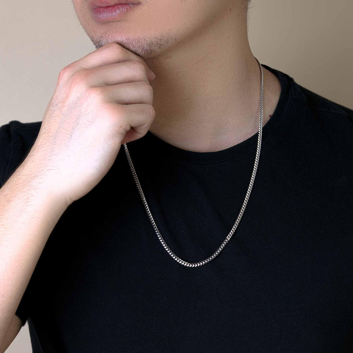 Rhodium Plated Sterling Silver 4.1mm Miami Cuban 120 Bracelet or Chain Link