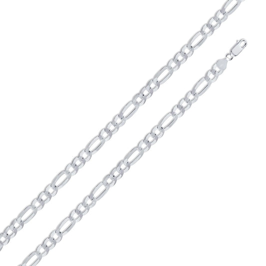 Sterling Silver Figaro 6.8mm Chain
