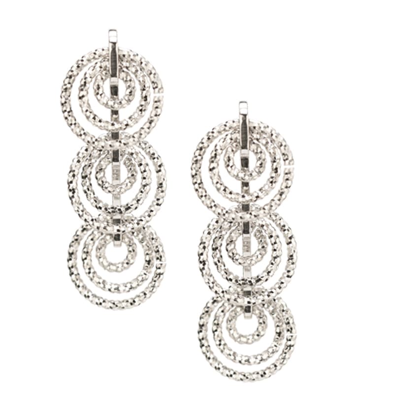 Sterling Silver Mini Circles Earrings by Frederic Duclos