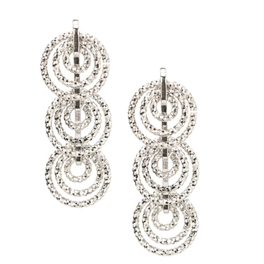 Sterling Silver Mini Circles Earrings by Frederic Duclos