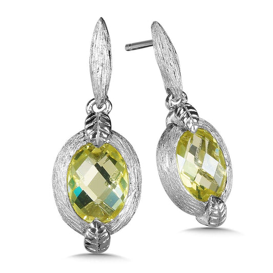 Sterling Silver Lemon Quartz Earrings by SDC Creations