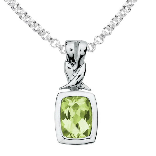 Sterling Silver Peridot Pendant by SDC Creations