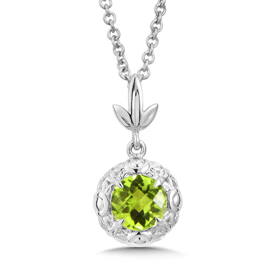 Sterling Silver Nature Inspired Peridot Necklace by SDC Creations