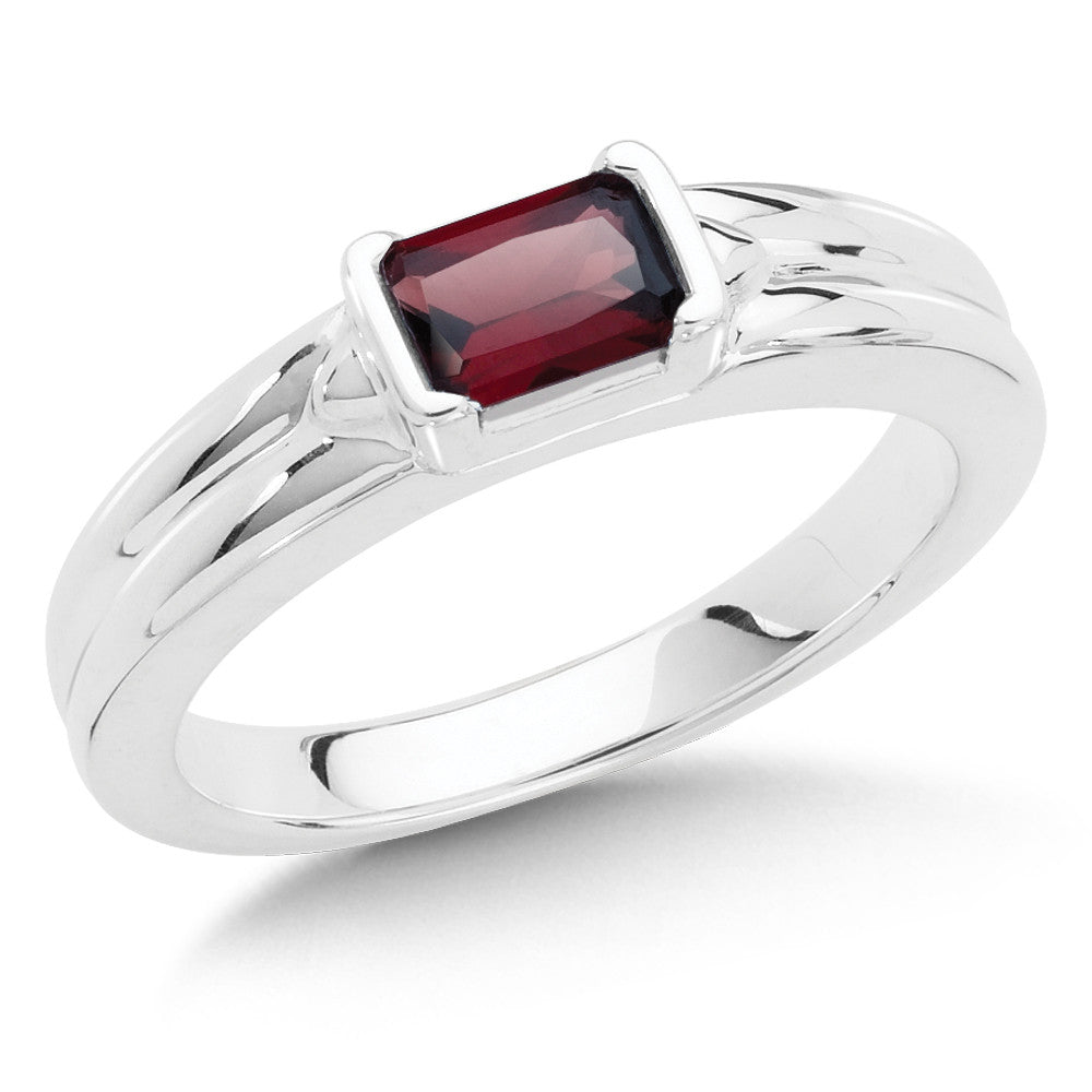 Sterling Silver Garnet Essentials Ring by SDC Creations