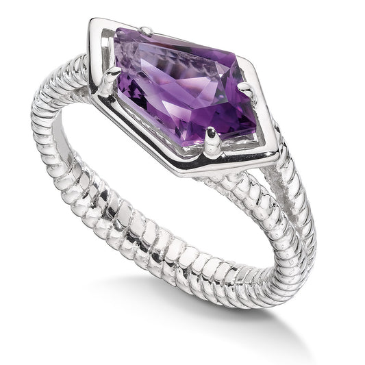 Sterling Silver and Purple Amethyst Ring by SDC Creations