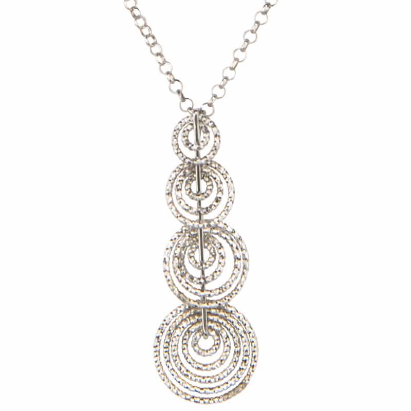 Sterling Silver Graduating Circles Necklace by Frederic Duclos